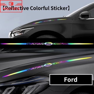 福特車身激光反光彩色貼紙用於Ford 嘉年華 Ranger Ecosport Focus Everest 野馬