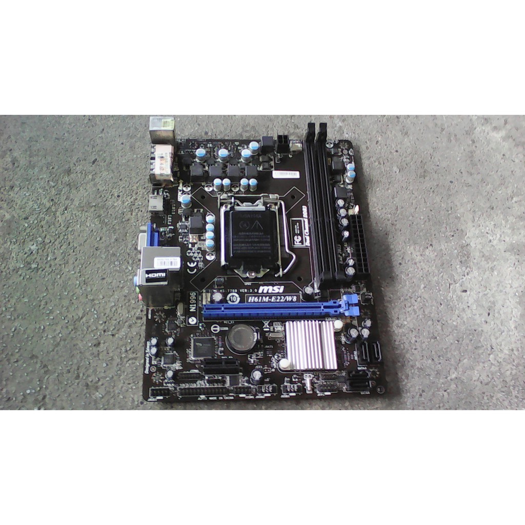 微星 MSI H61M-E22/W8 LGA1155腳位主機板 良品