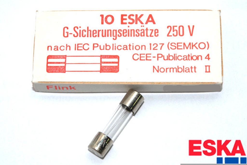 德國 ESKA 5A  250V (F快熔) FOR AUDIO 5*20mm 保險絲 x1個