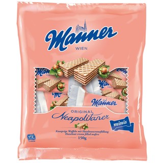 Über 奧地利 Manner Original Neapolitaner Minis 原味榛果威化餅迷你分享包