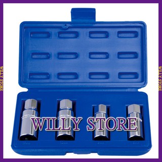 【WILLY STORE】KING TONY 9TD014MR 1/2"DR 4件式 無頭螺絲套筒組 斷頭螺絲拆卸套筒