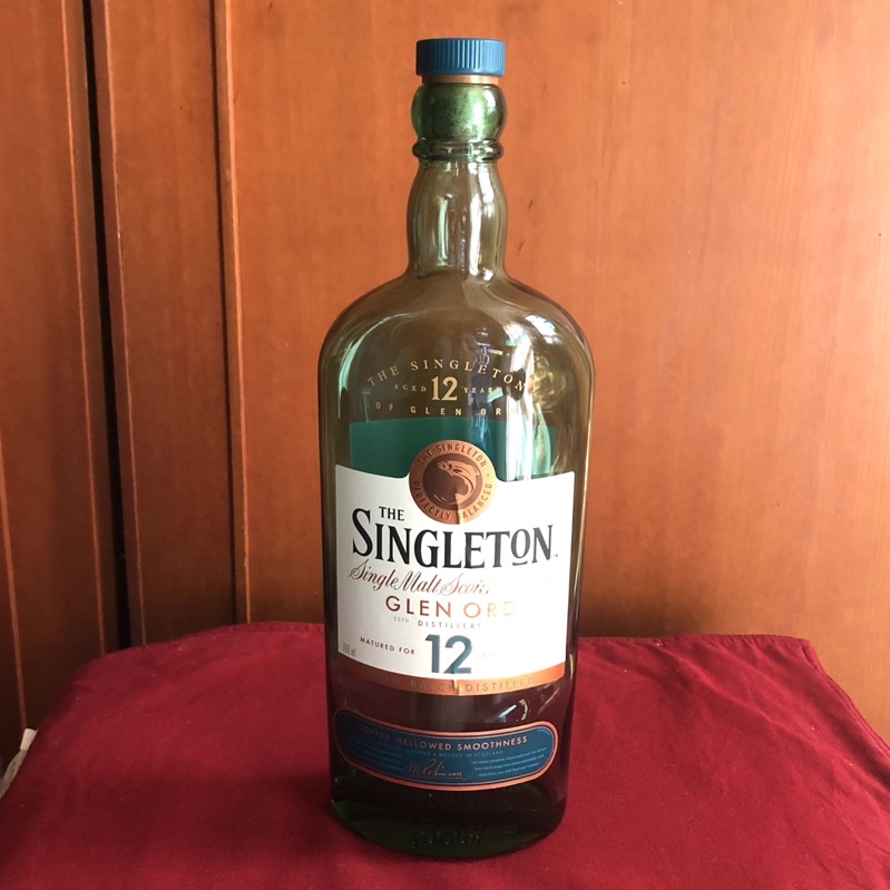 THE SINGLETON 蘇格登12年蘇格蘭威士忌空酒瓶/多用途玻璃空瓶/空洋酒瓶/裝飾/容器/花器/酒瓶/水瓶