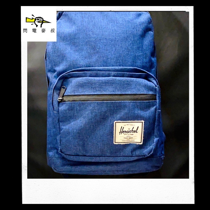Herschel 加拿大herschel牛仔藍後背包 二手 筆電包學生背包大容量電腦多夾層後背包 蝦皮購物