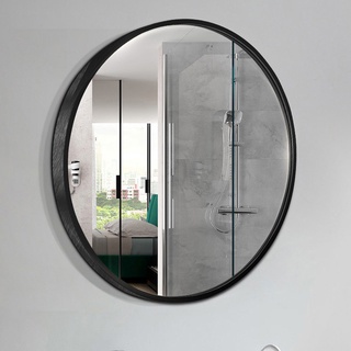[E家工廠] 圓鏡 明鏡 免打孔圓鏡 50公分明鏡 浴室鏡子 掛鏡 壁鏡 化妝鏡 廁所鏡 可貨到付款