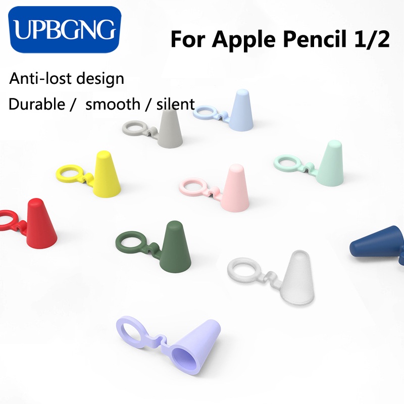 適用於 Apple Pencil 的 10PC 矽膠替換筆尖盒 1 2 觸摸屏手寫筆筆盒筆尖保護蓋皮膚, 用於 Appl