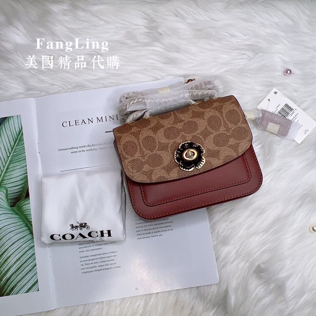 ☰𝐅𝐚𝐧𝐠𝐋𝐢𝐧𝐠☰ Coach 專櫃款Madison山茶花兩用小鍊包 #F.L精品代購