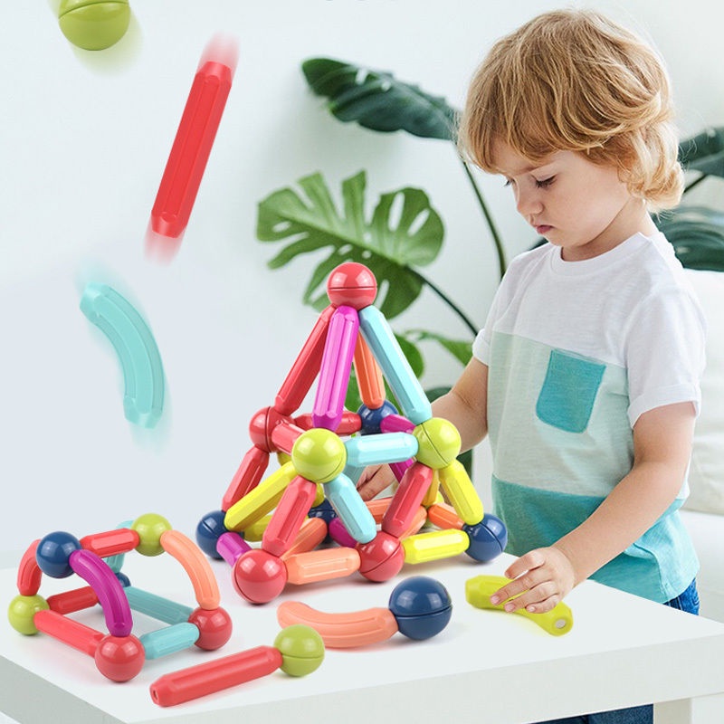 #兒童玩具#免運#新款特價#磁力棒兒童玩具益智百變磁力片大顆粒男女孩寶寶禮物早教拼裝積木