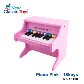 荷蘭 New Classic Toys幼兒18鍵鋼琴玩具-甜心粉10158 (含基礎琴譜) /幼兒鋼琴玩具/兒童鋼琴玩具
