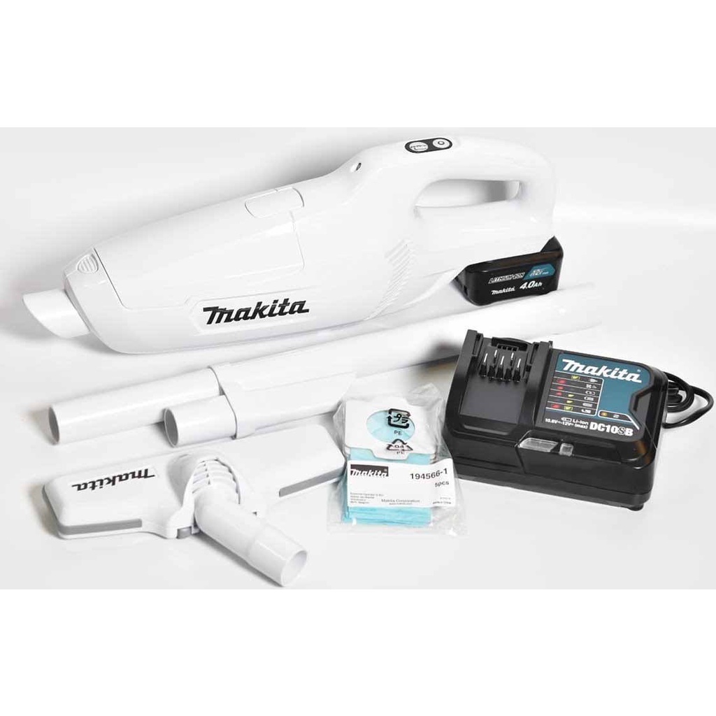 Makita 牧田 CL107FDSMW 12V配4.0Ah單鋰電 吸塵器 紙袋式 藍色