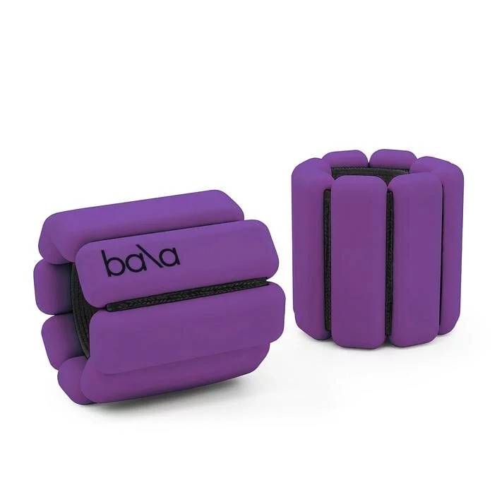 Bala 重量運動手環-浪浪紫 | 1磅 | 可彈性調節的負重手腕、腳踝重量