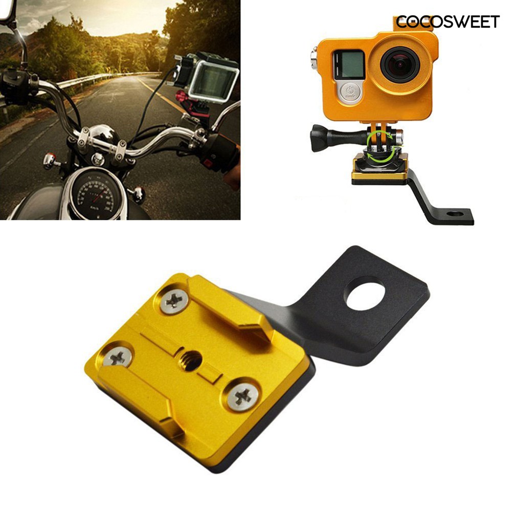 嘉嘉機車百貨 Cnc铝合金后视镜支架摩托车固定架底座车架gopro 蝦皮購物