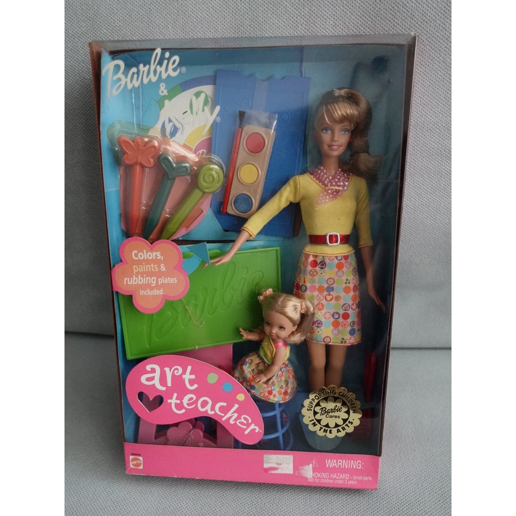 早期 Barbie Kelly 芭比 凱莉 美術老師芭比和學生凱莉 娃娃 玩偶