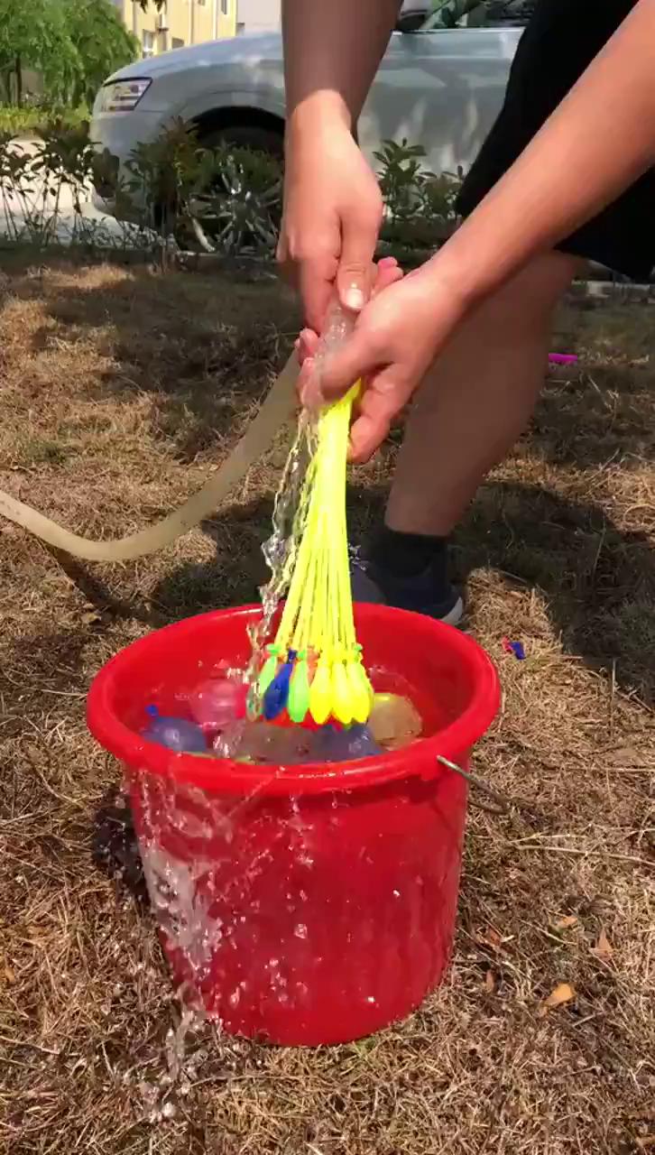 灌水氣球 1組3束111顆 / 氣球 補充包 100入 注水氣球 灌水球 注水球 快速水球 夏日必備水球 思考家