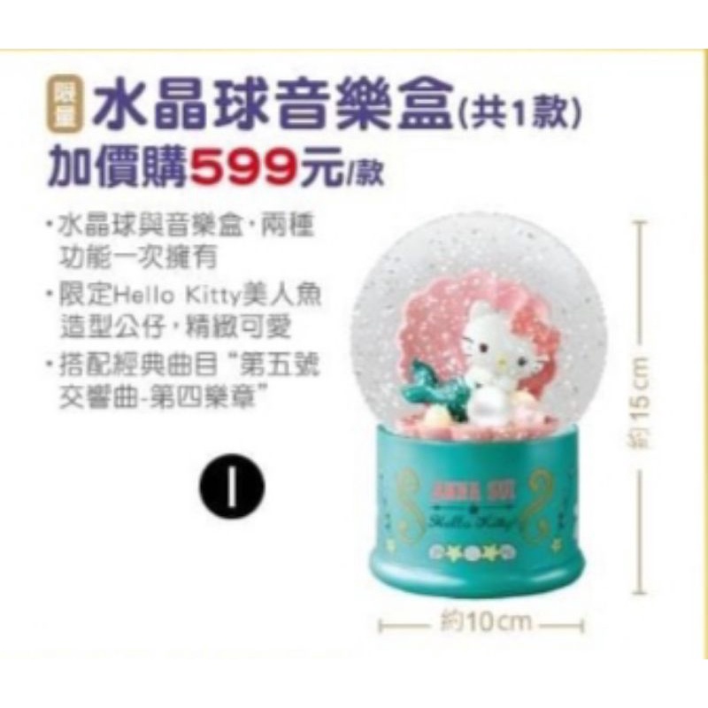 Anna Sui 與hello kitty聯名7-11集點水晶球音樂盒
