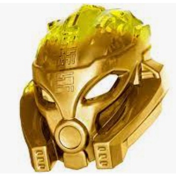 【小荳樂高】LEGO 生化 珍珠金色混透明螢光綠色 面罩 Bionicle Mask 6135035