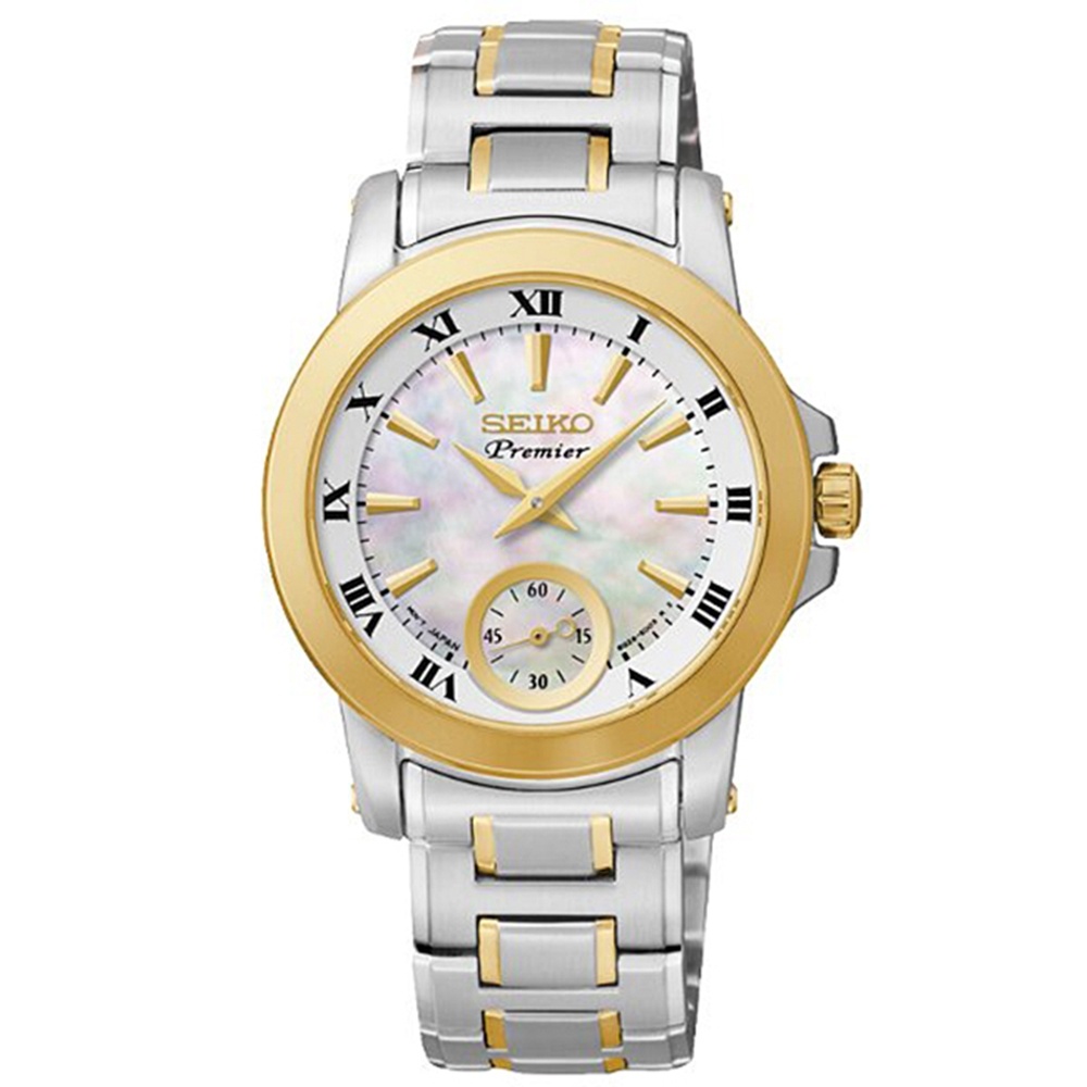 SEIKO精工錶 Premier 時尚簡約 珍珠貝面 女腕錶 /SRKZ66J1/32mm  SK008