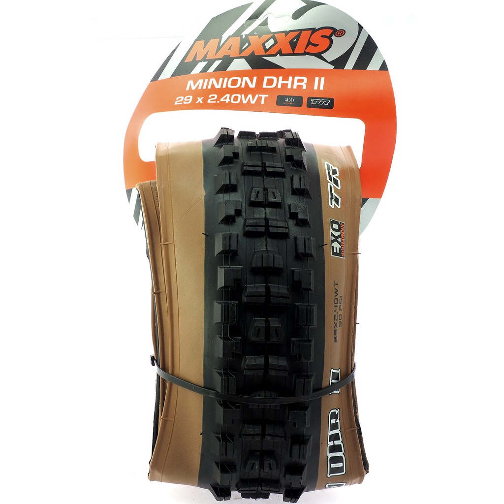 MAXXIS MINION DHR II 29 x 2.4WT EXO TR登山車無內胎外胎TUBELESS暗褐色胎邊