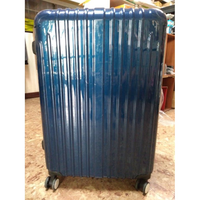 『二手品免運』NO.47 31吋 行李箱 藍色 出國旅行箱 手提箱 有滑輪 有拉桿 收納箱 衣物箱 露營 短期渡假必備