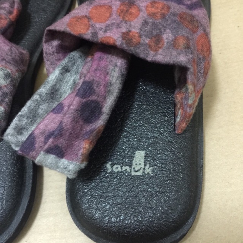Sanuk 美國手工懶人鞋 涼鞋 民族風 渲染 大約24cm