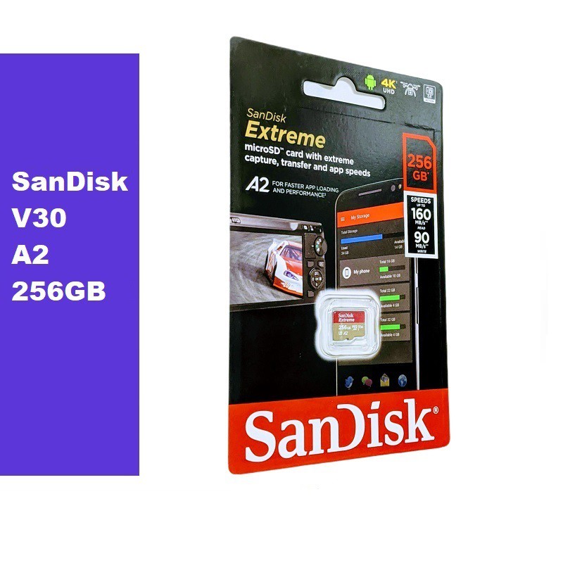 現貨 SanDisk Extreme microSDXC UHS-I V30 A2 256GB 增你強公司貨終身保