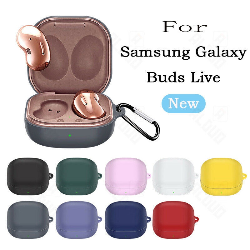 適用於三星Galaxy Buds Live耳機保護 套三星無線耳機保護殼 純色矽膠套 耳機保護硅膠套