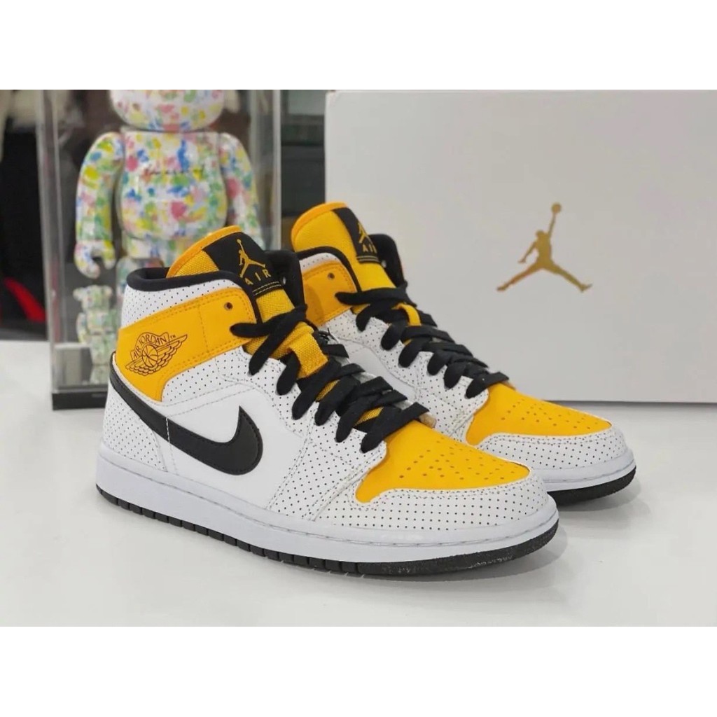 air jordan 1 mid yellow orange