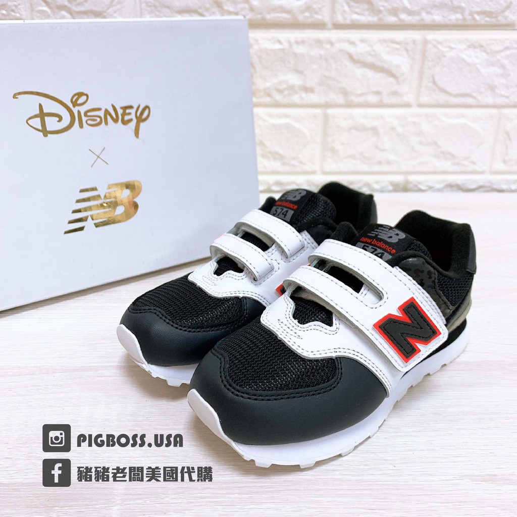 【豬豬老闆】NEW BALANCE 574 黑白 DISNEY限定 米奇 寬楦 復古 慢跑鞋 中童 小童 574DSA