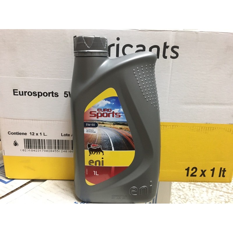 【Agip Eni】EURO SPORTS、5W50、合成車用機油、1L/罐【義大利】單買區/新包裝