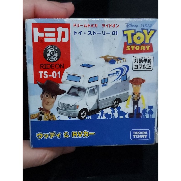 二手 極新 tomica TOMY TS-01 玩具總動員4 胡迪 &amp; RV旅行車