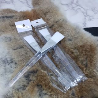 全新 美容師專用透明柄敷臉刷