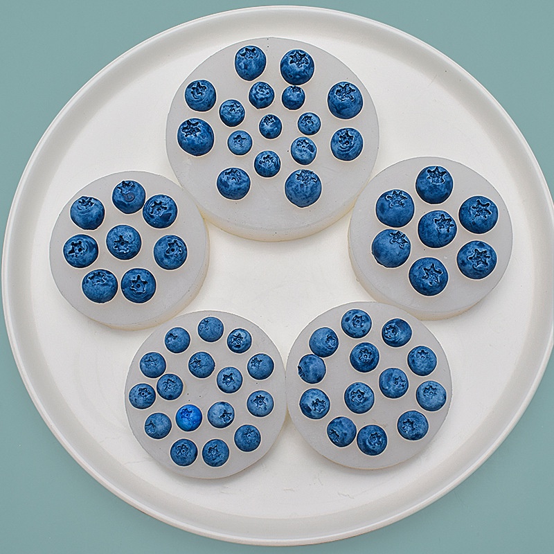 藍莓 立體 翻糖 矽膠摸具 巧克力 烘培 蛋糕 水果裝飾品