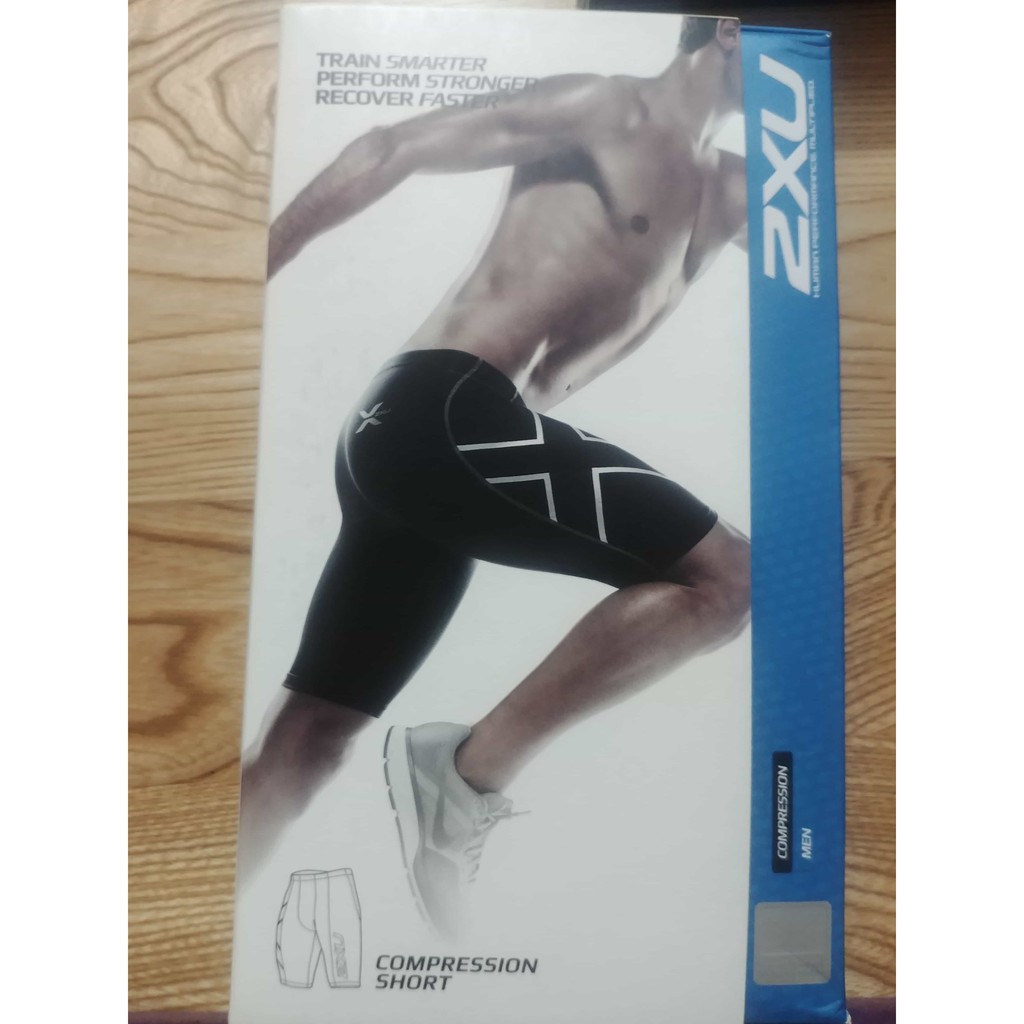 2XU 男壓縮短褲 黑銀 MA1931B-BB