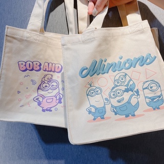 泥可唯｜日本 小小兵 minions 方形帆布手提袋便當袋 現貨