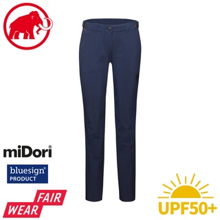 【MAMMUT 長毛象 女 MA Runbold Pants 耐磨彈性機能長褲《海洋藍》】1022-01680/快乾長褲