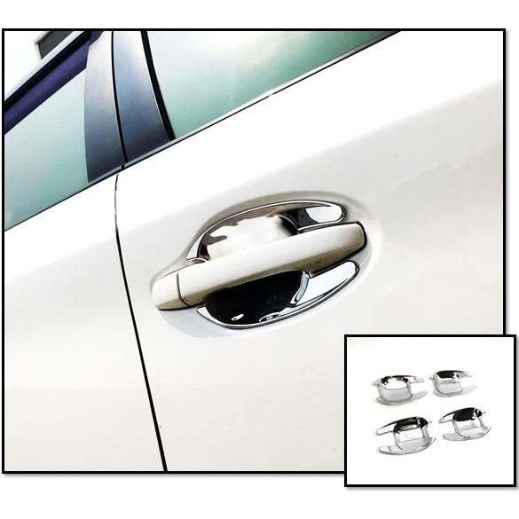 圓夢工廠 Toyota Prius 3代 3.5代 2009~2015 改裝 鍍鉻銀 車門防刮把手內襯貼 門碗 車門內碗