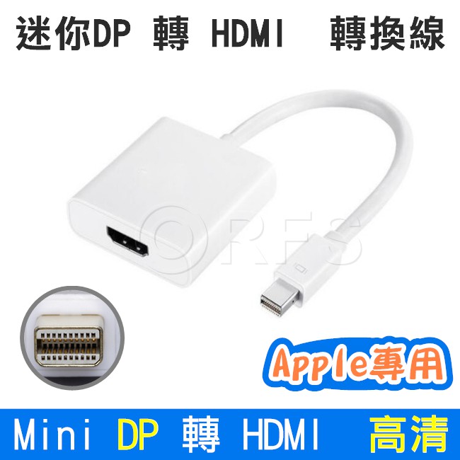 ◎洛克潮流館◎MINI DP轉HDMI 轉接線 蘋果專用 迷你DP轉HDMI DP 支援 thunderbolt