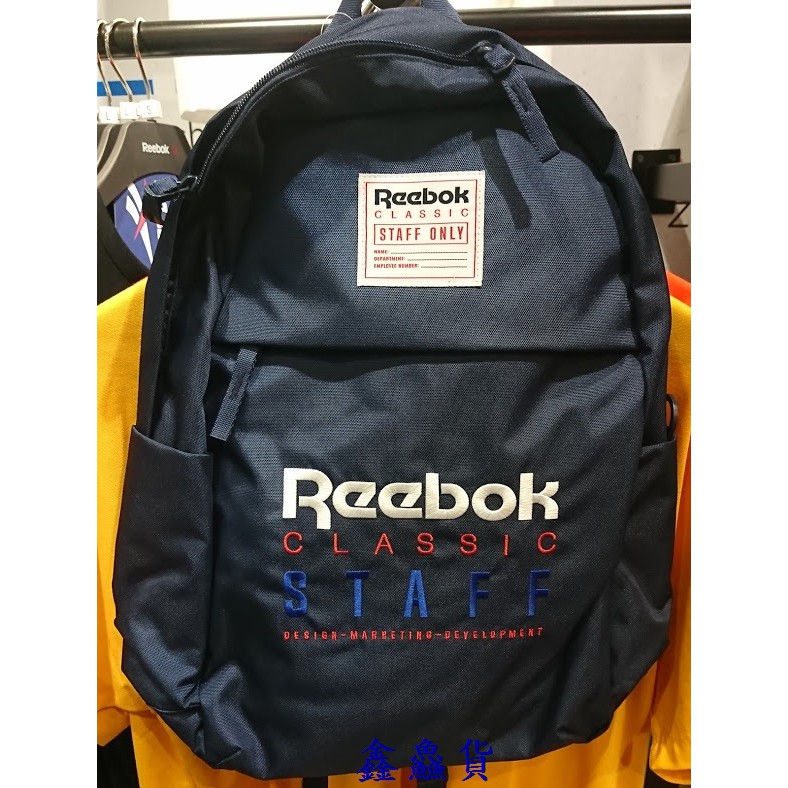 2019 四月 REEBOK CLASSIC STAFF BACKPACK 運動 後背包 藍白紅 DU7523