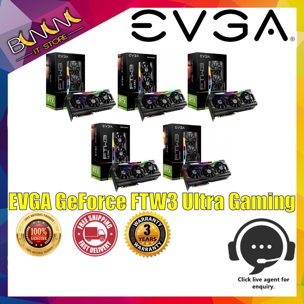 Evga GeForce FTW3 超遊戲 RTX 3070 / RTX 3070 TI / RTX 3080 / RT
