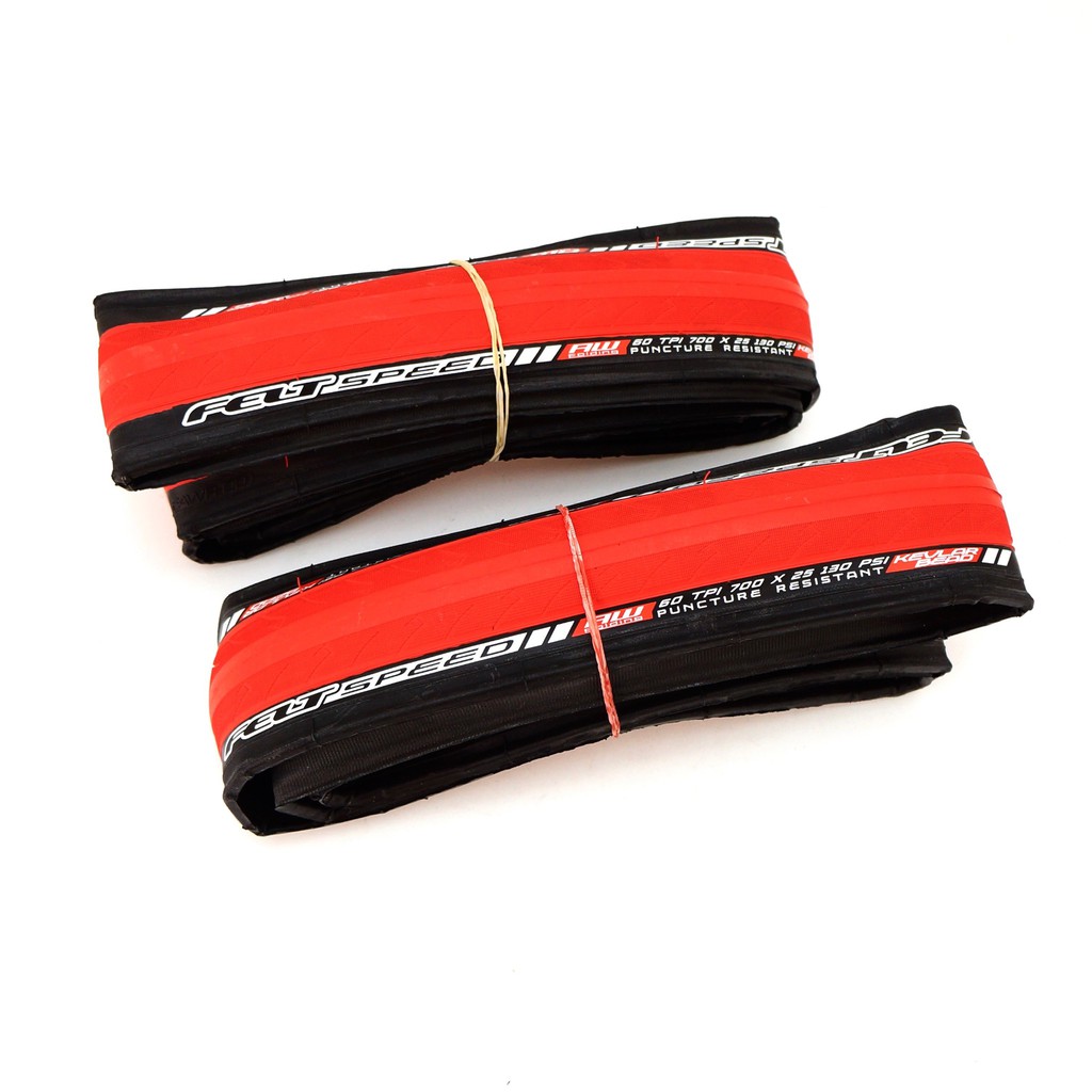 Vittoria 維多利亞自行車公路車登山車Felt Speed II 700x25C 防刺可折 紅/黑 輪胎車胎外胎