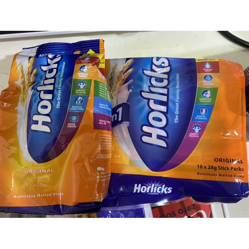 好立克 horlicks 麥芽沖泡飲品 香港進口 補充包 獨立包裝