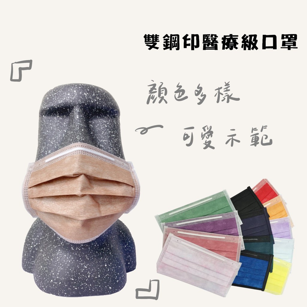 🔥現貨24小時內火速出貨🔥[美狄克成人醫用口罩]200元/盒專區 多色可選50入台灣製雙鋼印 醫療口罩