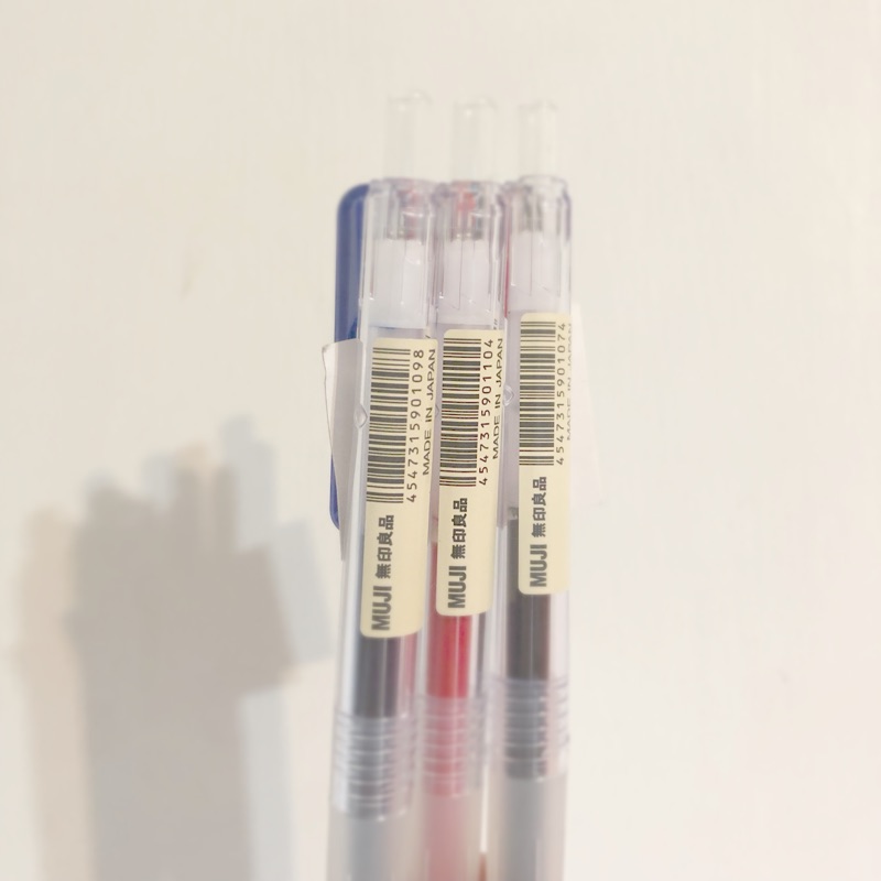 [MUJI無印良品]滑順按壓再生膠墨筆/0.5/黑/藍/紅
