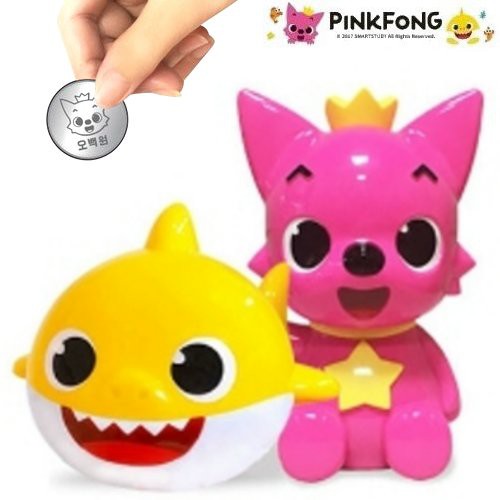 薇琪姐姐 韓國🇰🇷代購 PinkFong 鯊魚寶寶 碰碰狐 BabyShark 存錢筒 零錢儲蓄桶 立體公仔造型存錢桶
