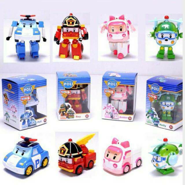 。(買4送4)波利波力玩具poli變形機器人變形戰隊(預購)