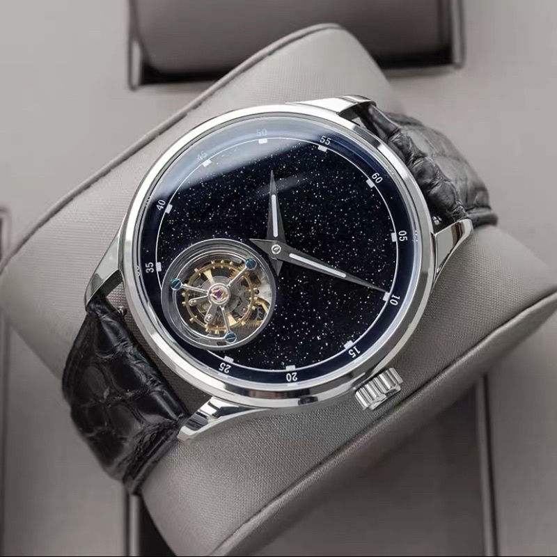 蘇格斯Sugess藍砂石星空ST8230海鷗同軸式陀飛輪機芯手錶