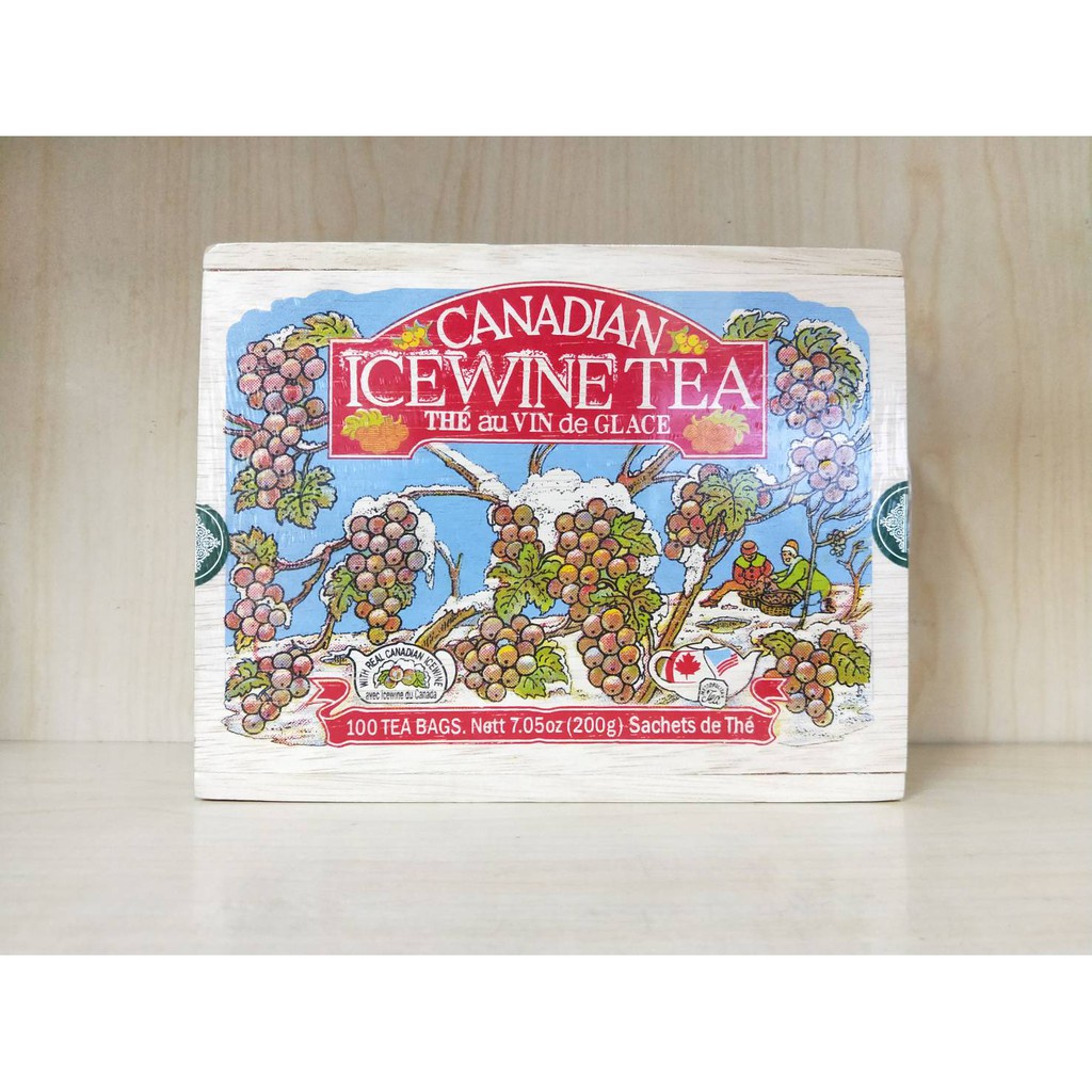 (即期出清) 加拿大 MlesnA  ICEWINE TEA 冰茶楓葉茶 木盒包裝100入