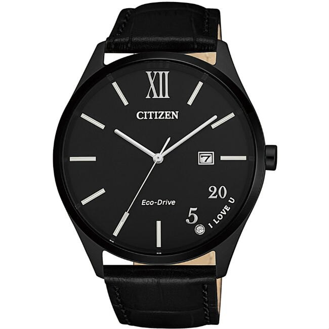 CITIZEN星辰錶 PAIR系列 BM7357-10E 光動能簡約日期情人腕錶 /41.5mm