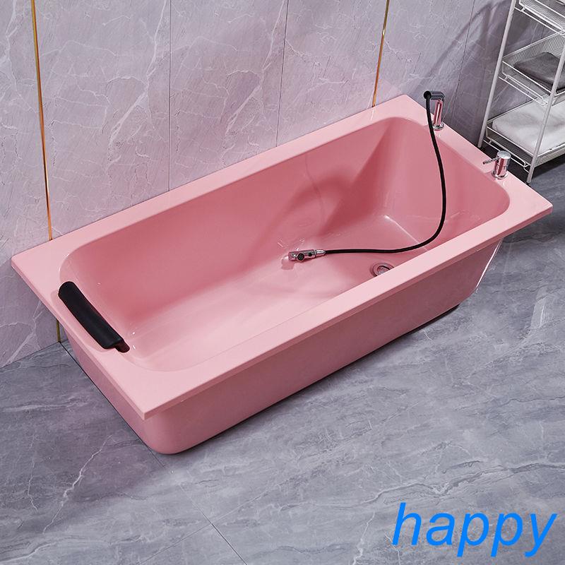 家用成人亞克力小戶型免安裝彩色雙層保溫獨立式酒店工程浴缸浴盆happy妹家具