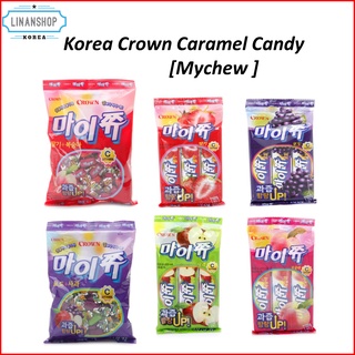 Crown Mychew 焦糖糖果/韓國美味果味咀嚼果凍，蘋果，葡萄，桃子，草莓味