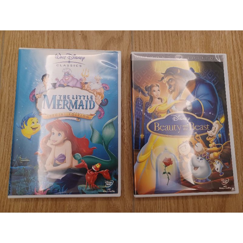 迪士尼小美人魚、美女與野獸DVD，一片230，保存良好，下單前聊聊